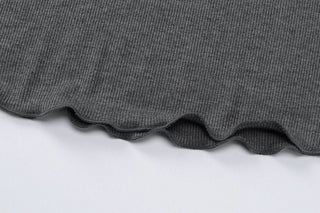 Off shoulder long sleeve buckle mini dress