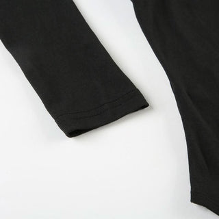 High neck long sleeve mesh hollow out bodysuit