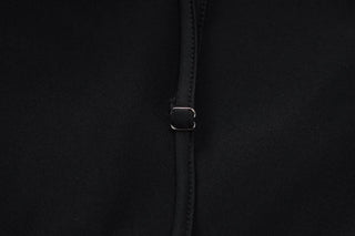 Long sleeve padded backless ruched maxi dress-final-sale