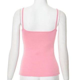 U neck beaded lace hem cami top