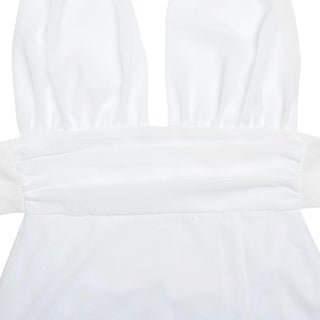 Halter deep v neck ruched high slit maxi dress