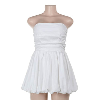 Backless ruched tube mini dress