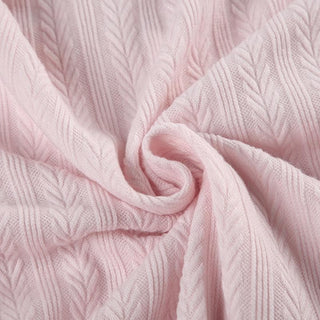 Long sleeve ruffle bowknot ribbed top