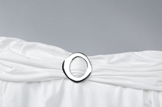 Off shoulder long sleeve slit o ring maxi dress