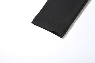 Halter long sleeve off shoulder button ruched pant set