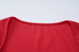 Long sleeve bowknot solid ruched mini dress