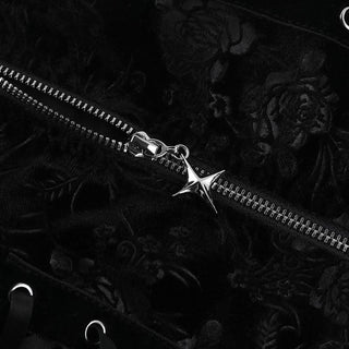 V neck lace hem zip-up ruffle lace up cami top