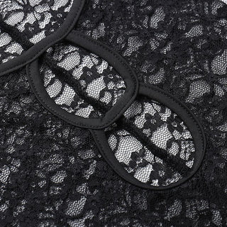 V neck hollow out solid lace cami jumpsuit