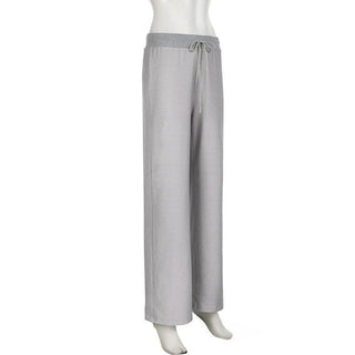 Striped self tie straight leg pant