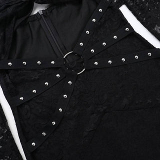 Off shoulder long sleeve o ring lace hollow out cut out mini dress