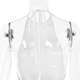 Halter backless knotted ruched maxi dress