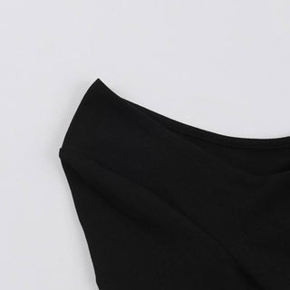 U neck long sleeve solid top