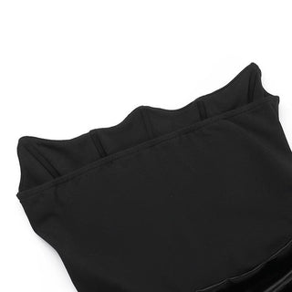 Ruched solid tube backless bustier mini dress