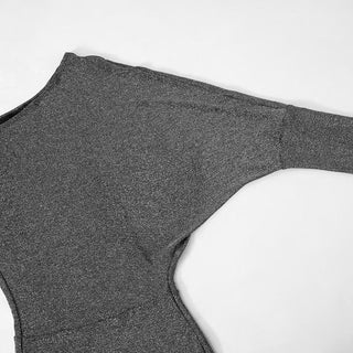 One shoulder long sleeve glitter mini dress