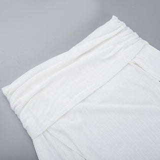 Cross front solid long sleeve off shoulder slit self tie maxi dress-final-sale