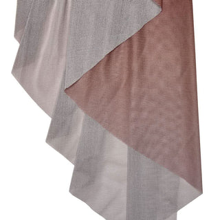 Ruched gradient mesh backless tube mini dress