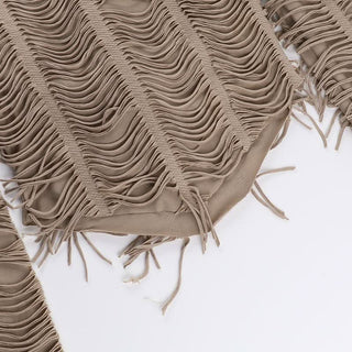 Long sleeve tassels hoodie irregular solid top