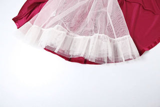 V neck velvet mesh cami mini dress