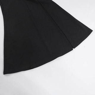 Sweetheart neck long sleeve self tie slit maxi dress-final-sale