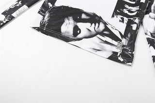 Long sleeve print crewneck mini skirt set