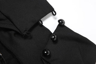 Sleeveless high neck button backless romper