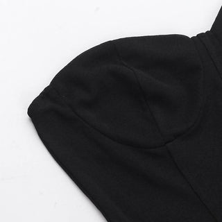 Sweetheart neck bustier metal applique tube mini dress