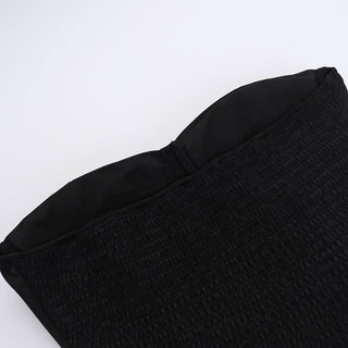 Sweetheart neck backless solid tube mini dress