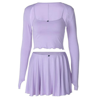 Long sleeve gloves shrug 3 piece cami pant set