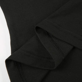 Long sleeve cross front hollow out fishnet patchwork cut out top