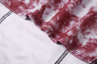 Sweetheart neck tie dye lace cami top