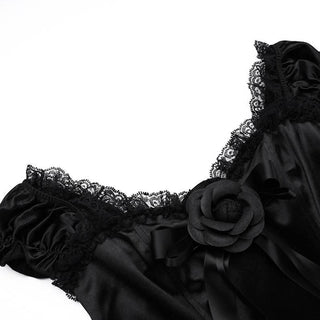 Off shoulder mesh flower applique mini dress