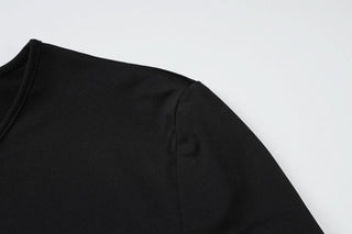 Long sleeve hollow out bowknot pant set