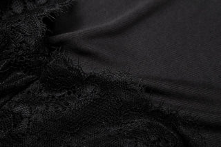 Long sleeve lace bustier crop top