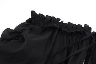 Off shoulder long sleeve ruffle self tie hollow out cut out mini dress