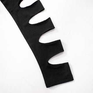 High neck long sleeve hollow out pant set