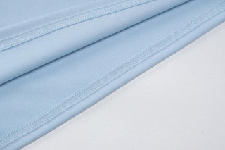 Solid backless tube mini skirt set