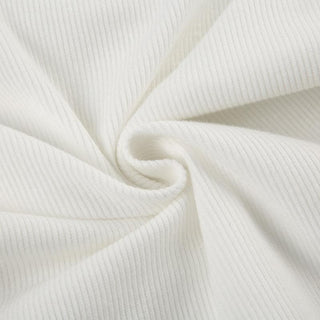 Short puff sleeve bowknot ruffle ribbed top