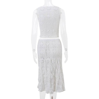 Crewneck sleeveless maxi skirt set