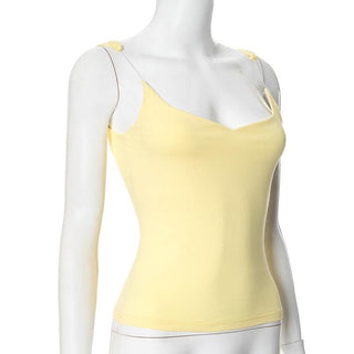 Sweetheart neck solid backless cami top