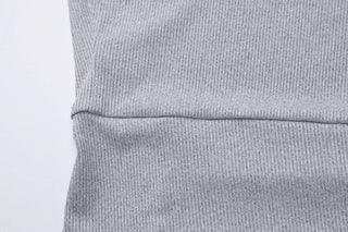 Off shoulder long flared sleeve drawstring ruched midi dress