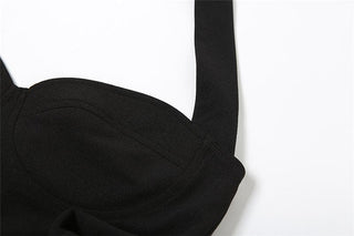 Halter sweetheart neck ruffled zip-up ruffle top