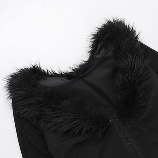 V neck long sleeve fluffy button top