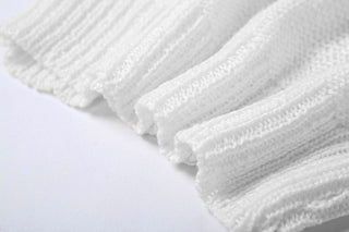 Hoodie long sleeve knitted crop top