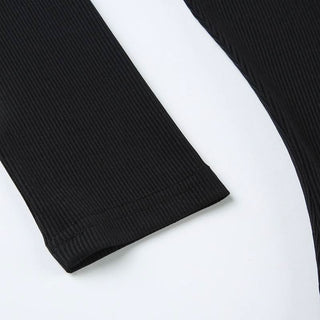 Long sleeve crewneck abstract top