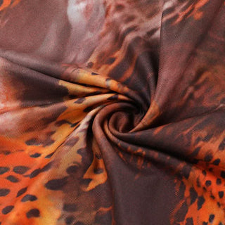 Slit leopard print bowknot lace hem cami midi dress