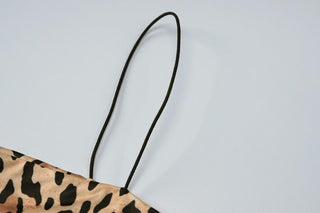 Spaghetti strap leopard print cami top