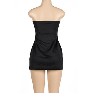 Backless solid stitch sleeveless tube mini dress