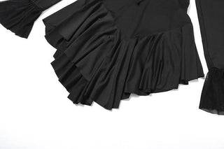 Long sleeve off shoulder ruffle mini dress