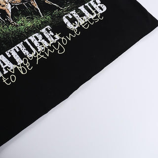 Sleeveless crewneck print top