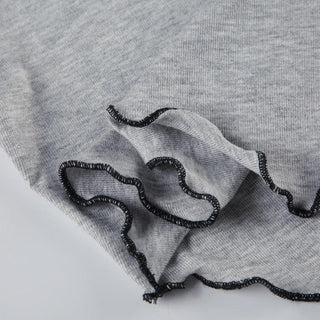 Long sleeve bowknot ruffle crop top